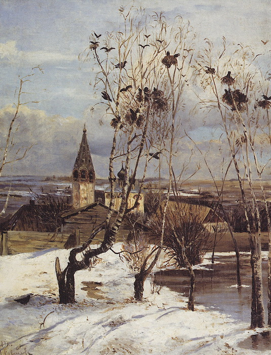 Алексей Саврасов "ГРАЧИ ПРИЛЕТЕЛИ" 1879